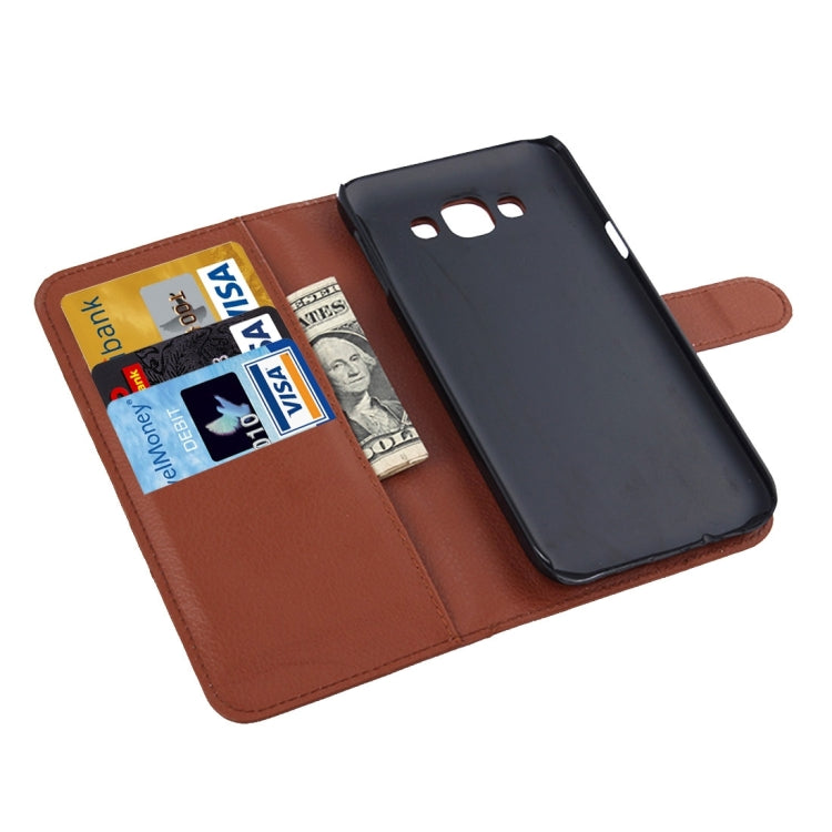 For Galaxy A3 / A300F Litchi Texture Horizontal Flip Leather Case with Holder & Card Slots & Wallet