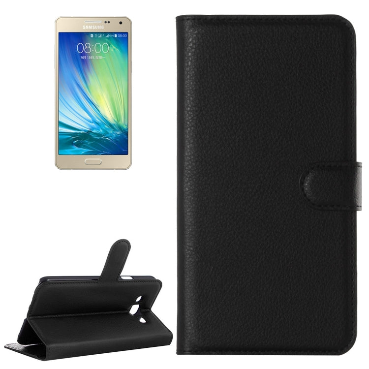 For Galaxy A5 / A500F Litchi Texture Horizontal Flip Leather Case with Holder & Card Slots & Wallet