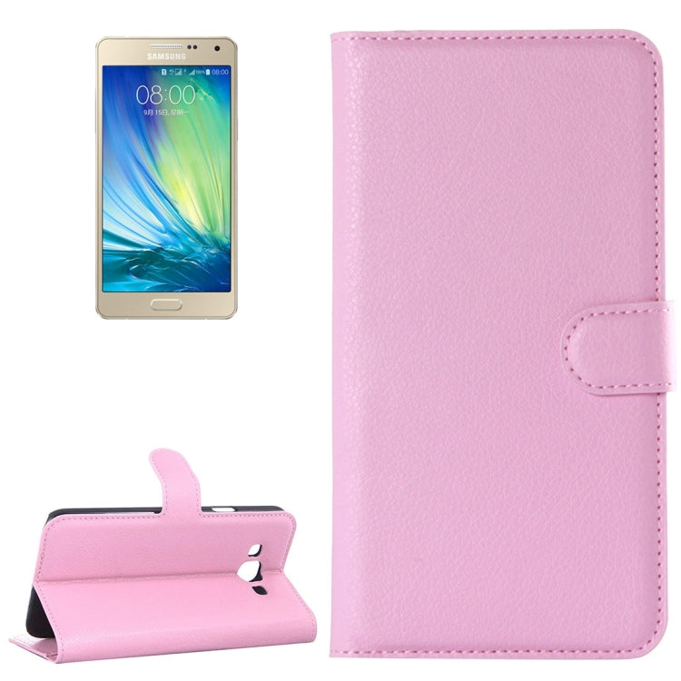 For Galaxy A5 / A500F Litchi Texture Horizontal Flip Leather Case with Holder & Card Slots & Wallet
