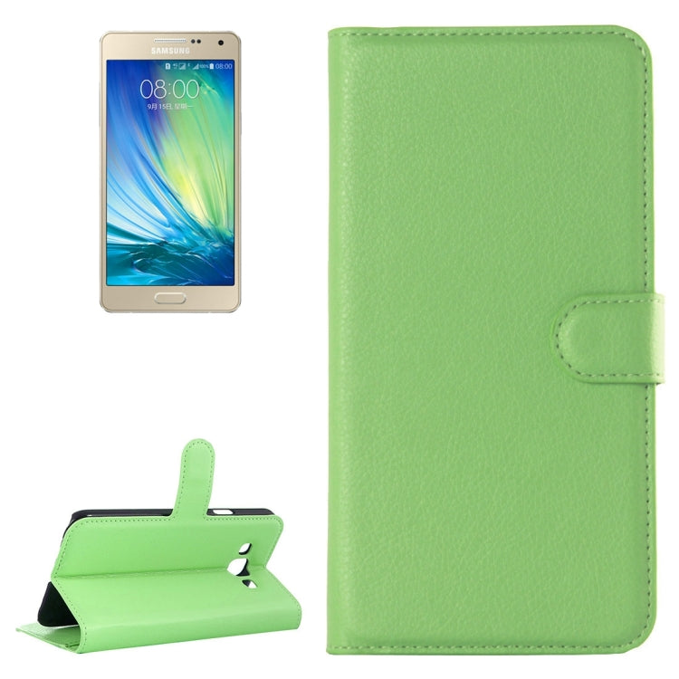 For Galaxy A5 / A500F Litchi Texture Horizontal Flip Leather Case with Holder & Card Slots & Wallet