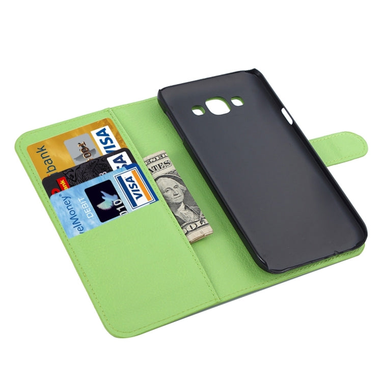 For Galaxy A5 / A500F Litchi Texture Horizontal Flip Leather Case with Holder & Card Slots & Wallet