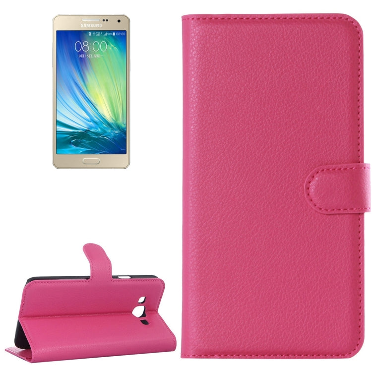 For Galaxy A5 / A500F Litchi Texture Horizontal Flip Leather Case with Holder & Card Slots & Wallet