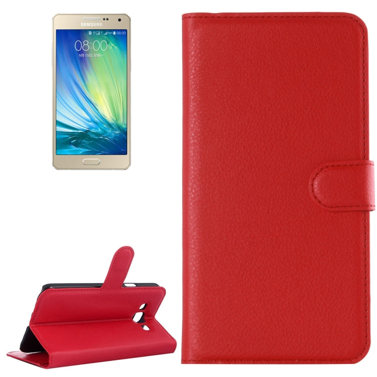 For Galaxy A5 / A500F Litchi Texture Horizontal Flip Leather Case with Holder & Card Slots & Wallet