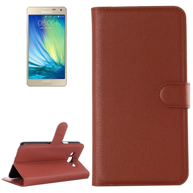 For Galaxy A5 / A500F Litchi Texture Horizontal Flip Leather Case with Holder & Card Slots & Wallet