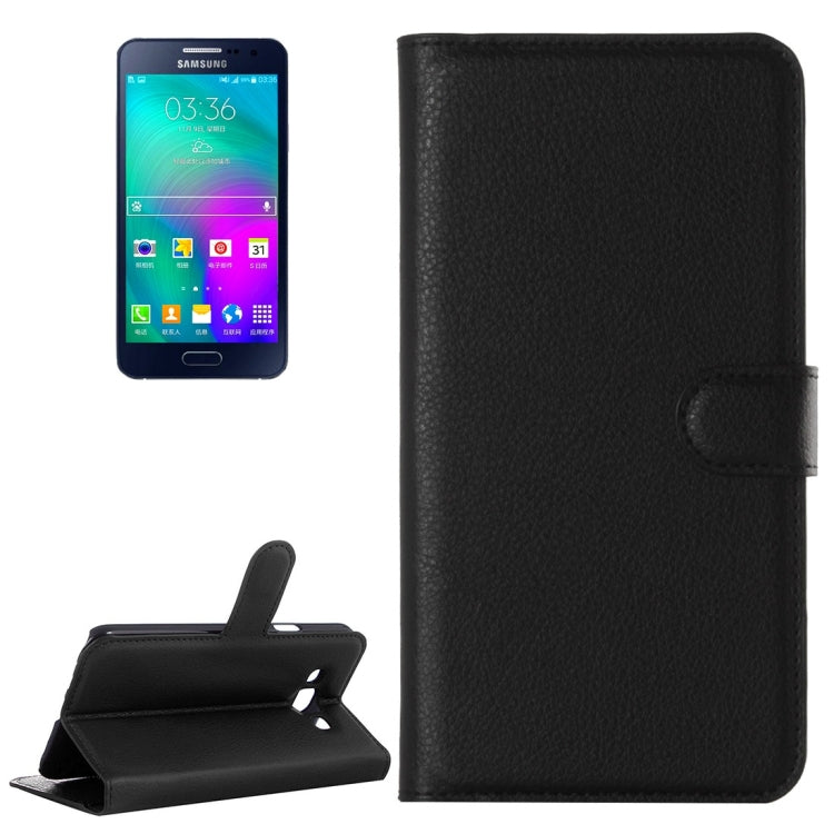 For Galaxy A7 / A700F Litchi Texture Horizontal Flip Leather Case with Holder & Card Slots & Wallet