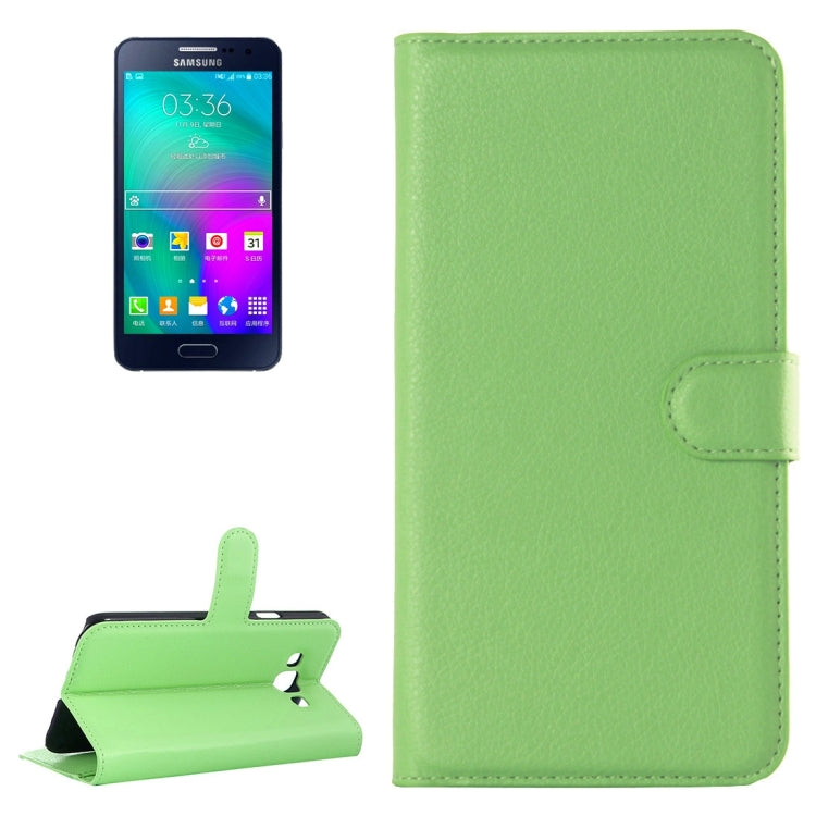 For Galaxy A7 / A700F Litchi Texture Horizontal Flip Leather Case with Holder & Card Slots & Wallet