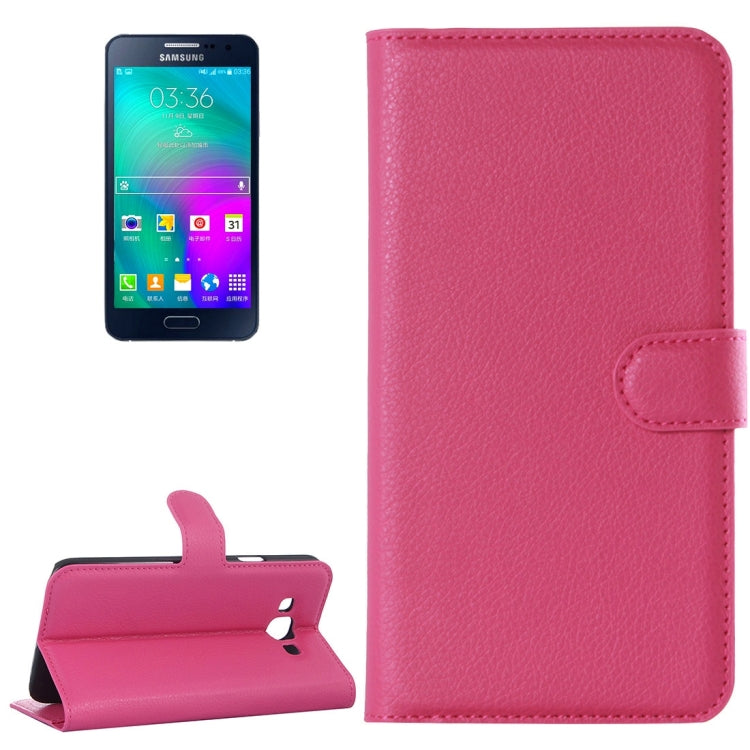 For Galaxy A7 / A700F Litchi Texture Horizontal Flip Leather Case with Holder & Card Slots & Wallet