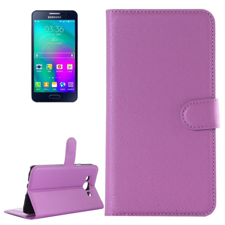 For Galaxy A7 / A700F Litchi Texture Horizontal Flip Leather Case with Holder & Card Slots & Wallet