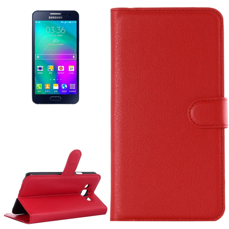 For Galaxy A7 / A700F Litchi Texture Horizontal Flip Leather Case with Holder & Card Slots & Wallet
