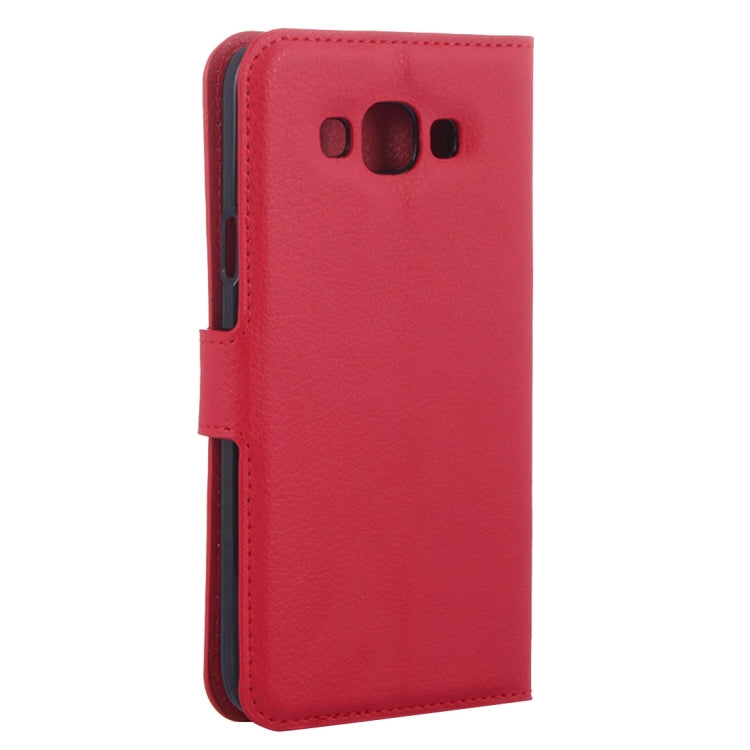For Galaxy A7 / A700F Litchi Texture Horizontal Flip Leather Case with Holder & Card Slots & Wallet