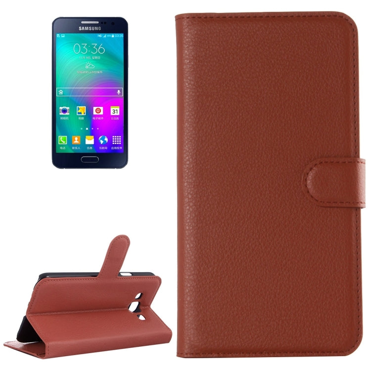 For Galaxy A7 / A700F Litchi Texture Horizontal Flip Leather Case with Holder & Card Slots & Wallet