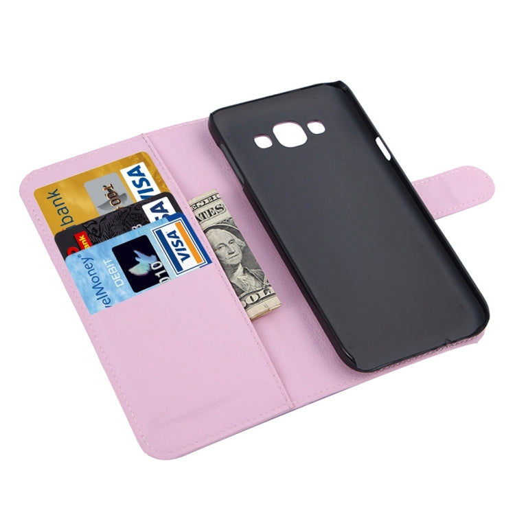 For Galaxy A8 / A800 Litchi Texture Horizontal Flip Leather Case with Holder & Card Slots & Wallet