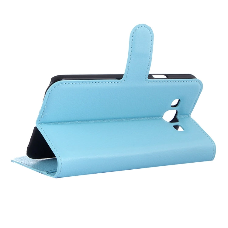 For Galaxy A8 / A800 Litchi Texture Horizontal Flip Leather Case with Holder & Card Slots & Wallet