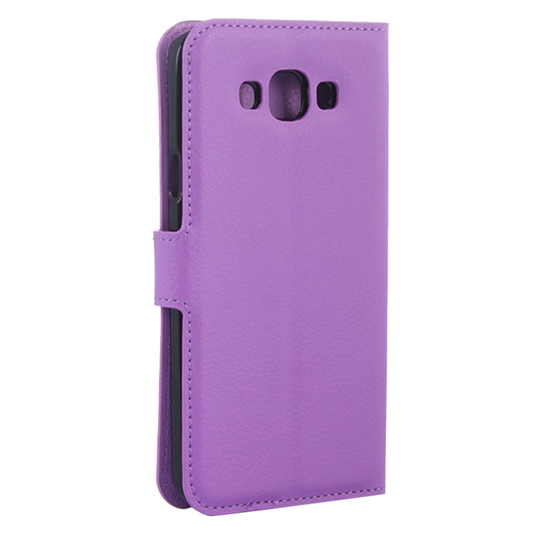 For Galaxy A8 / A800 Litchi Texture Horizontal Flip Leather Case with Holder & Card Slots & Wallet