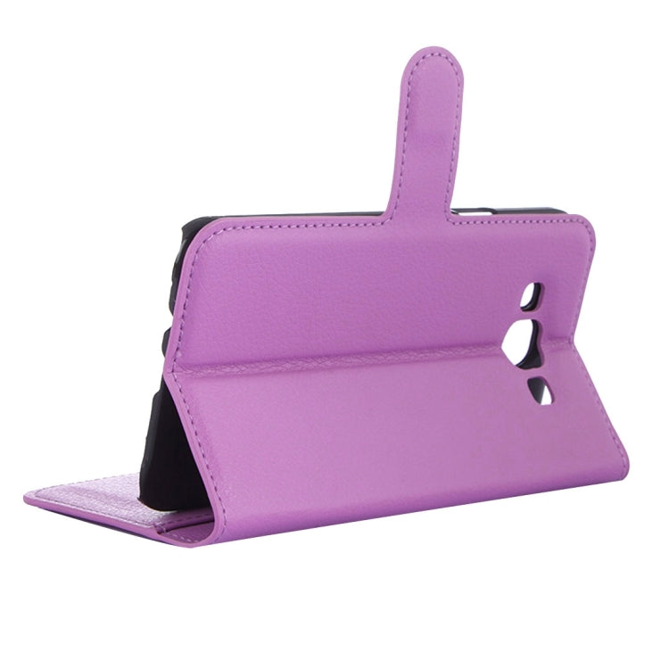 For Galaxy A8 / A800 Litchi Texture Horizontal Flip Leather Case with Holder & Card Slots & Wallet