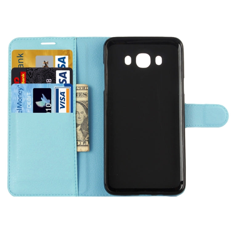 For Galaxy J2 (2016) / J200F / J200G Litchi Texture Horizontal Flip Leather Case with Holder & Card Slots & Wallet