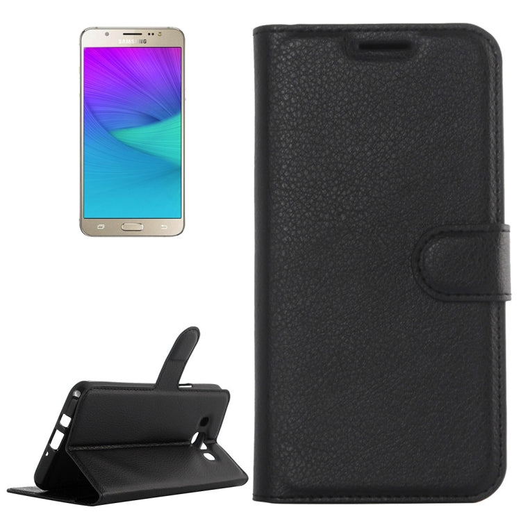 For Galaxy J5 (2016) / J510 Litchi Texture Horizontal Flip Leather Case with Holder & Card Slots & Wallet
