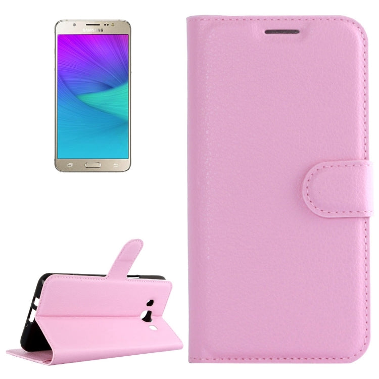 For Galaxy J5 (2016) / J510 Litchi Texture Horizontal Flip Leather Case with Holder & Card Slots & Wallet