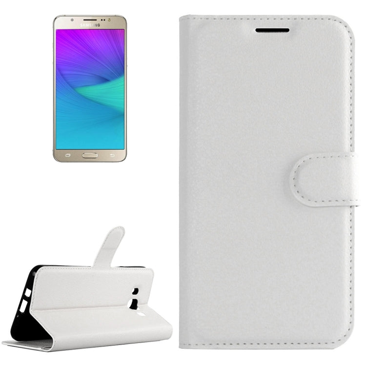 For Galaxy J5 (2016) / J510 Litchi Texture Horizontal Flip Leather Case with Holder & Card Slots & Wallet