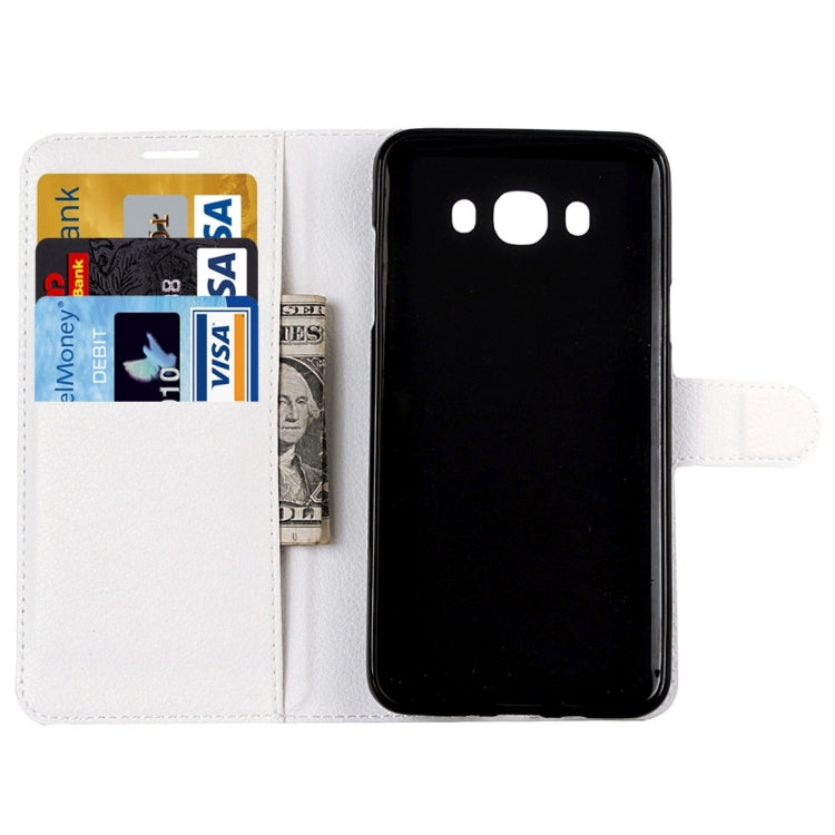 For Galaxy J5 (2016) / J510 Litchi Texture Horizontal Flip Leather Case with Holder & Card Slots & Wallet