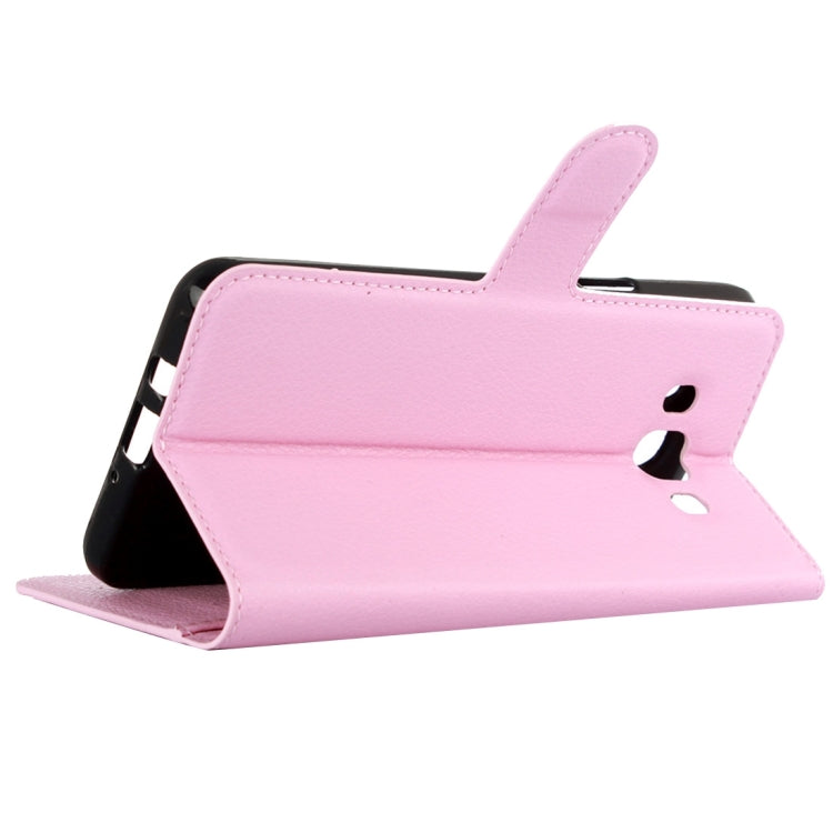 For Galaxy J7 (2016) / J710 Litchi Texture Horizontal Flip Leather Case with Holder & Card Slots & Wallet