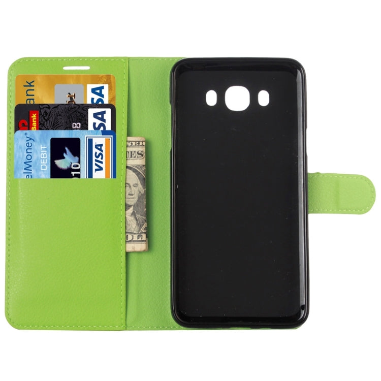For Galaxy J7 (2016) / J710 Litchi Texture Horizontal Flip Leather Case with Holder & Card Slots & Wallet