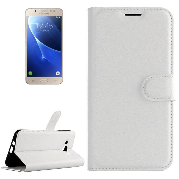 For Galaxy J7 (2016) / J710 Litchi Texture Horizontal Flip Leather Case with Holder & Card Slots & Wallet
