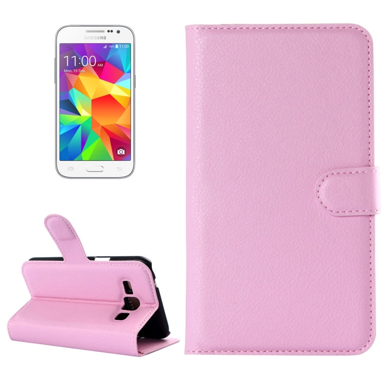 For Galaxy Core Prime / G360 Litchi Texture Horizontal Flip Leather Case with Holder & Card Slots & Wallet