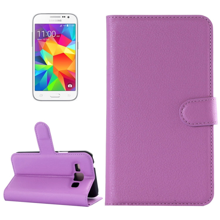 For Galaxy Core Prime / G360 Litchi Texture Horizontal Flip Leather Case with Holder & Card Slots & Wallet