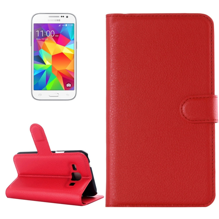 For Galaxy Core Prime / G360 Litchi Texture Horizontal Flip Leather Case with Holder & Card Slots & Wallet