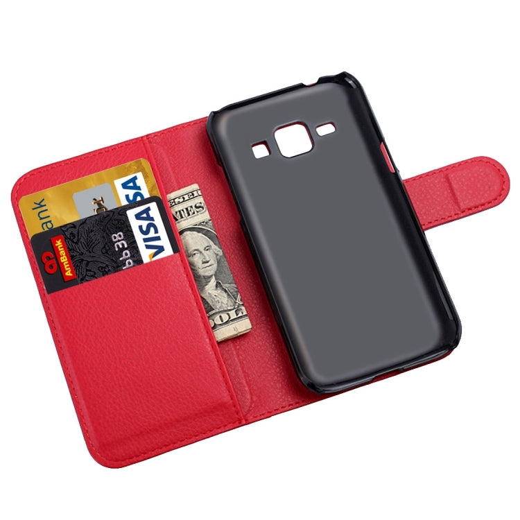 For Galaxy Core Prime / G360 Litchi Texture Horizontal Flip Leather Case with Holder & Card Slots & Wallet