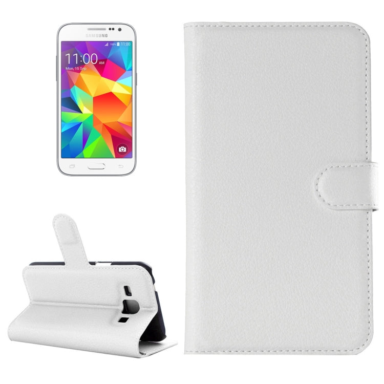 For Galaxy Core Prime / G360 Litchi Texture Horizontal Flip Leather Case with Holder & Card Slots & Wallet