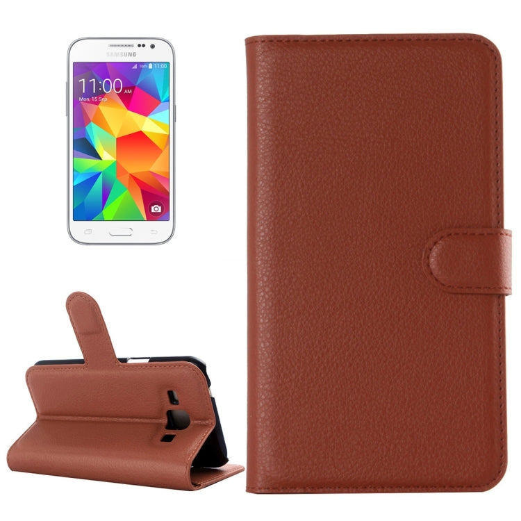 For Galaxy Core Prime / G360 Litchi Texture Horizontal Flip Leather Case with Holder & Card Slots & Wallet