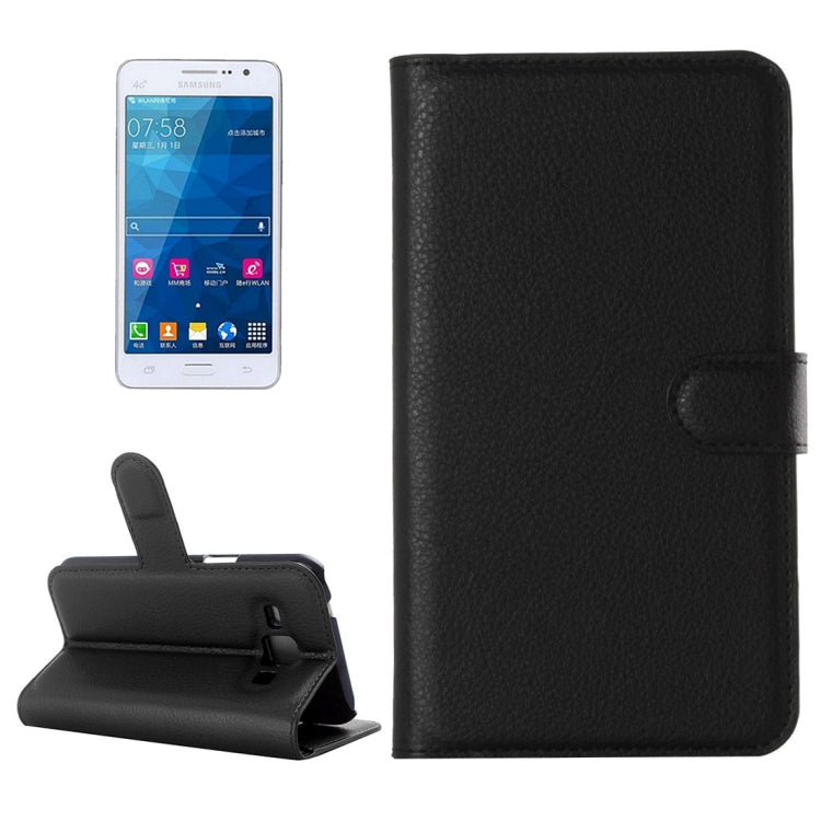 For Galaxy Grand Prime / G530 Litchi Texture Horizontal Flip Leather Case with Holder & Card Slots & Wallet