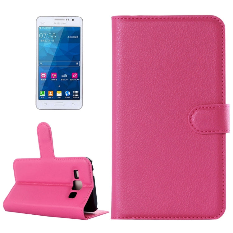 For Galaxy Grand Prime / G530 Litchi Texture Horizontal Flip Leather Case with Holder & Card Slots & Wallet