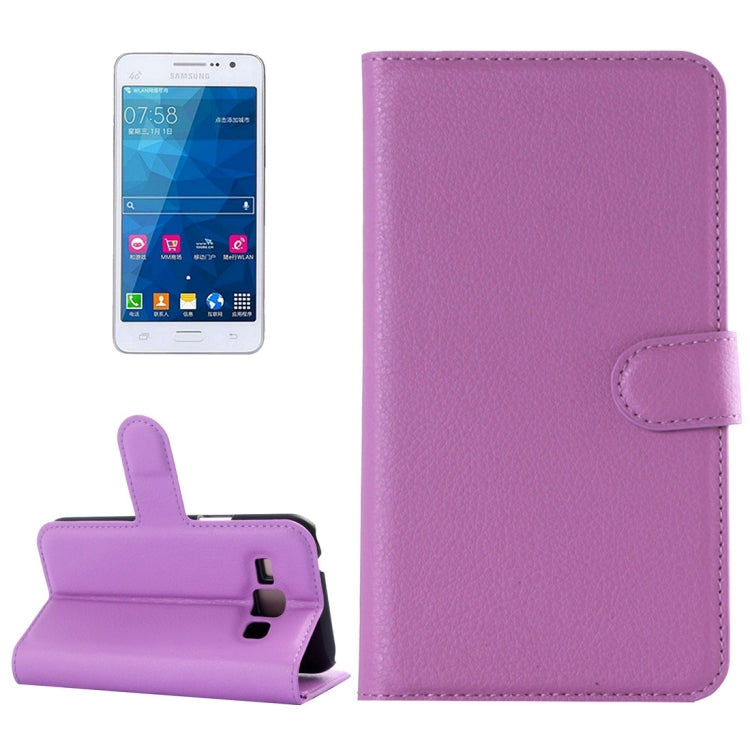 For Galaxy Grand Prime / G530 Litchi Texture Horizontal Flip Leather Case with Holder & Card Slots & Wallet