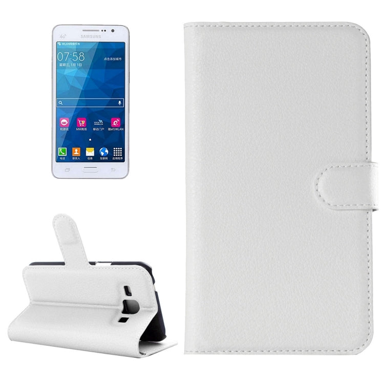 For Galaxy Grand Prime / G530 Litchi Texture Horizontal Flip Leather Case with Holder & Card Slots & Wallet