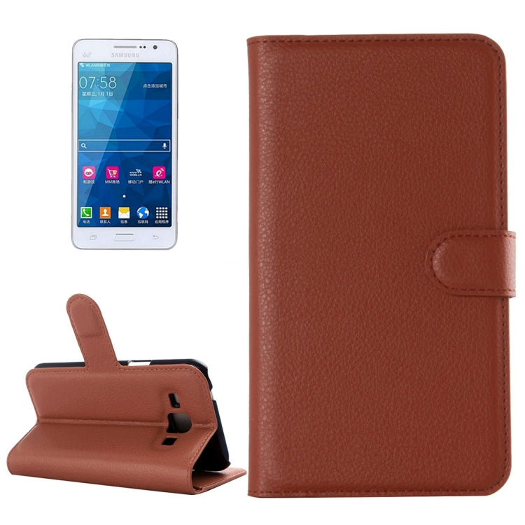 For Galaxy Grand Prime / G530 Litchi Texture Horizontal Flip Leather Case with Holder & Card Slots & Wallet