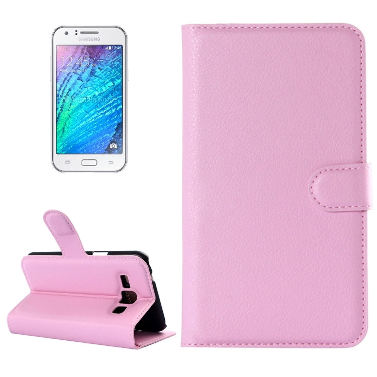 For Galaxy J1 Litchi Texture Horizontal Flip Leather Case with Holder & Card Slots & Wallet