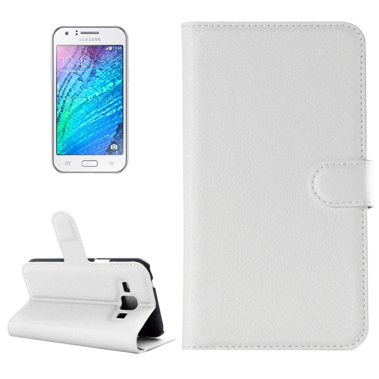 For Galaxy J1 Litchi Texture Horizontal Flip Leather Case with Holder & Card Slots & Wallet