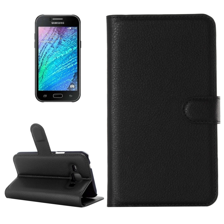 For Galaxy J2 Litchi Texture Horizontal Flip Leather Case with Holder & Card Slots & Wallet