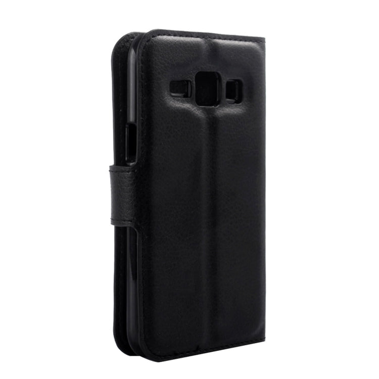 For Galaxy J2 Litchi Texture Horizontal Flip Leather Case with Holder & Card Slots & Wallet