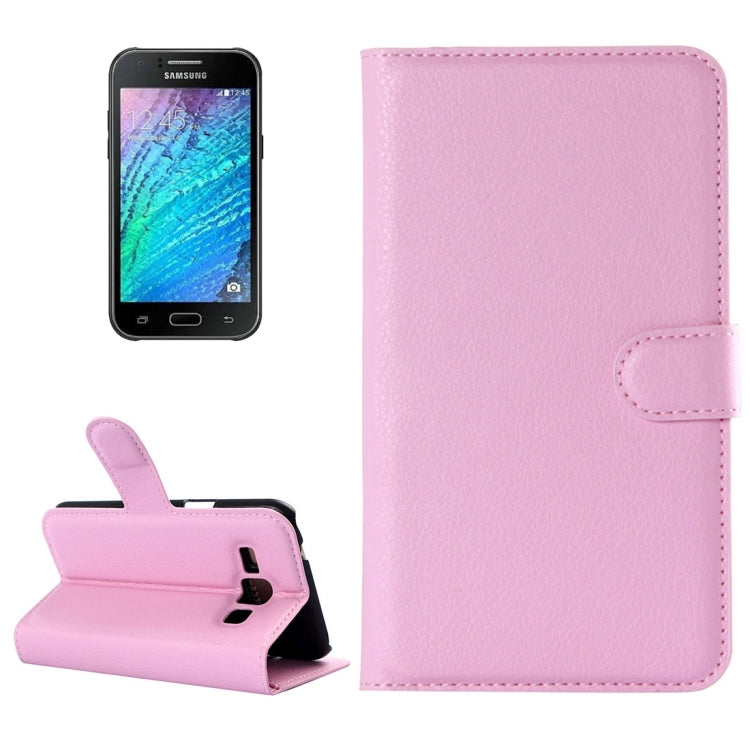 For Galaxy J2 Litchi Texture Horizontal Flip Leather Case with Holder & Card Slots & Wallet