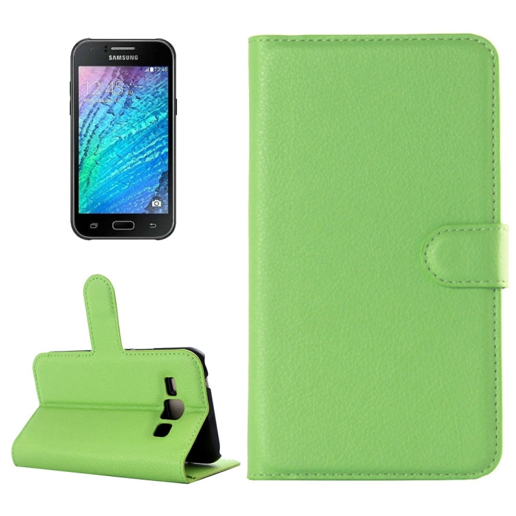 For Galaxy J2 Litchi Texture Horizontal Flip Leather Case with Holder & Card Slots & Wallet