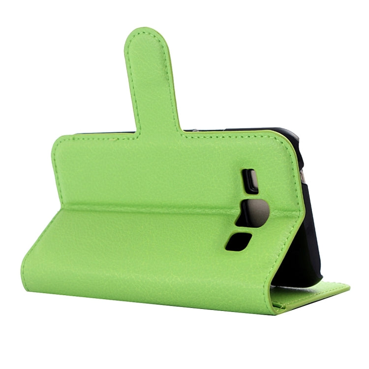 For Galaxy J2 Litchi Texture Horizontal Flip Leather Case with Holder & Card Slots & Wallet