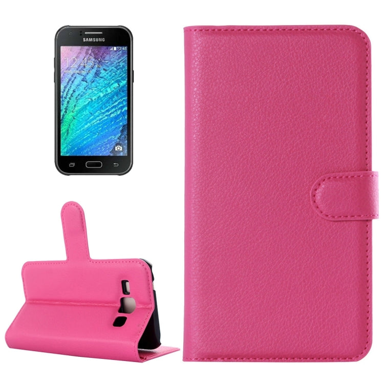 For Galaxy J2 Litchi Texture Horizontal Flip Leather Case with Holder & Card Slots & Wallet