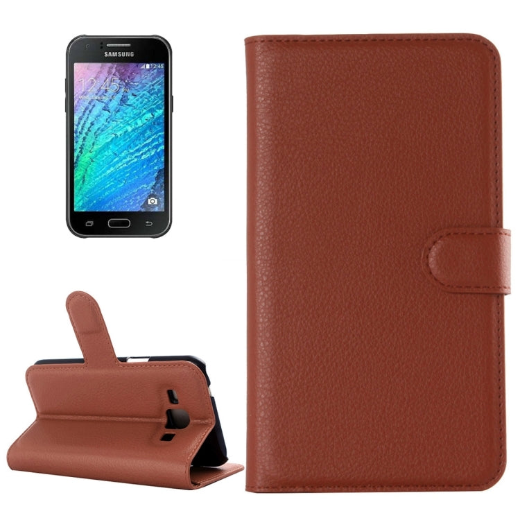 For Galaxy J2 Litchi Texture Horizontal Flip Leather Case with Holder & Card Slots & Wallet