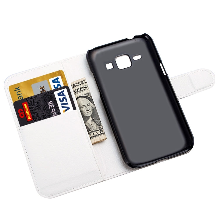 For Galaxy J5 Litchi Texture Horizontal Flip Leather Case with Holder & Card Slots & Wallet