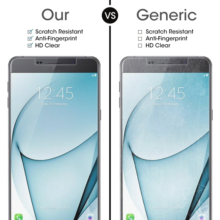 2 PCS 0.26mm 9H 2.5D Tempered Glass Film for Galaxy A9 Pro (2016)