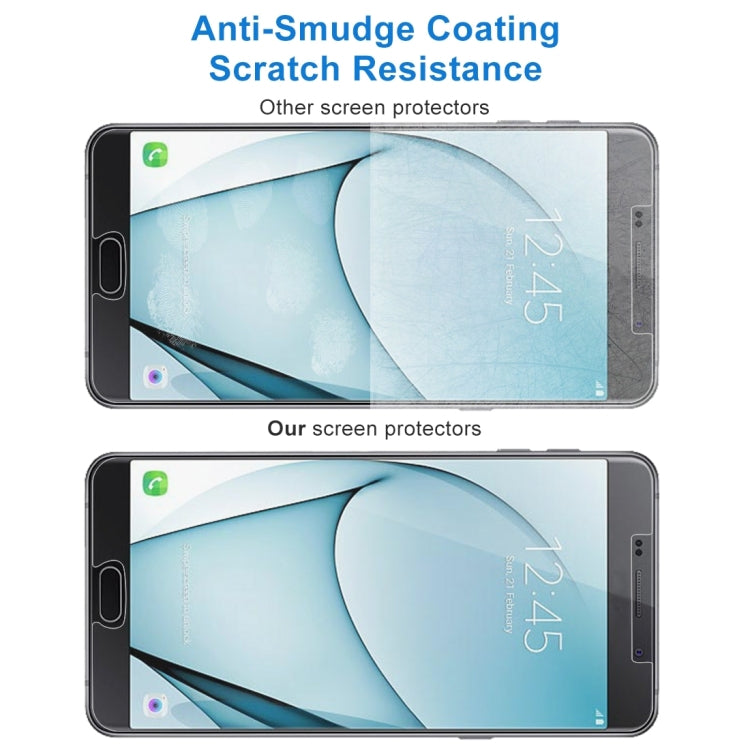 2 PCS 0.26mm 9H 2.5D Tempered Glass Film for Galaxy A9 Pro (2016)